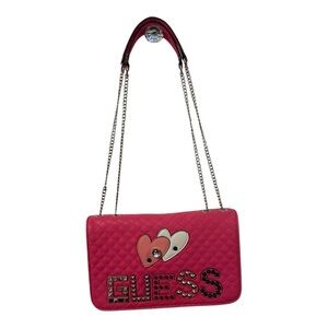 GUESS Hot Pink Quilted Shoulder Bag